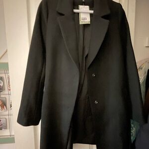 H & M Divided Black Trench Coat
